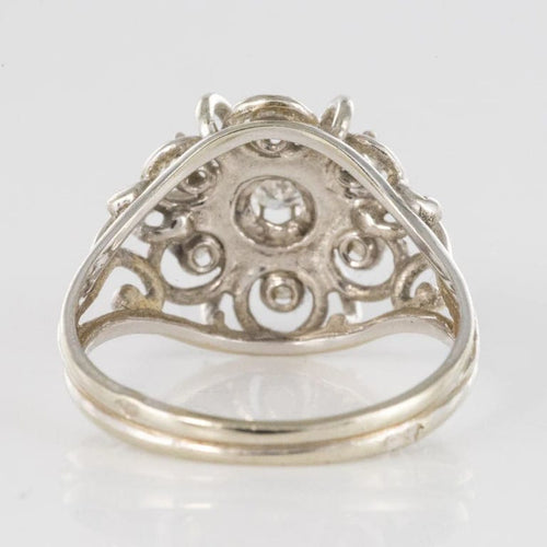 Bague 53 Bague fils en or blanc 18 carats et diamants 58 Facettes 20-147-50