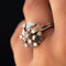 Bague 51 Bague pétales en or blanc 18 carats et diamants 58 Facettes 20-150-49