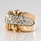 Bague 52 Bague rétro ancienne en or jaune 18 carats, platine et diamants 58 Facettes 20-316-48