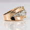 Bague 52 Bague rétro ancienne en or jaune 18 carats, platine et diamants 58 Facettes 20-316-48