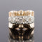 Bague 52 Bague rétro ancienne en or jaune 18 carats, platine et diamants 58 Facettes 20-316-48