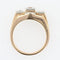 Bague 56 Bague tank en or rose 18 carats et platine avec diamants 58 Facettes 20-322-52