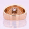 Bague 56 Bague tank en or rose 18 carats et platine avec diamants 58 Facettes 20-322-52
