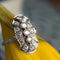 Bague 53 Bague style Art déco en or blanc 18 carats et diamants 58 Facettes 20-263-57