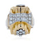Bague 60 Bague tank nœud en or jaune 18 carats, platine et diamants 58 Facettes 20-593-55