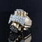 Bague 60 Bague tank nœud en or jaune 18 carats, platine et diamants 58 Facettes 20-593-55