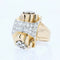 Bague 60 Bague tank nœud en or jaune 18 carats, platine et diamants 58 Facettes 20-593-55