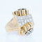 Bague 60 Bague tank nœud en or jaune 18 carats, platine et diamants 58 Facettes 20-593-55