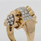 Bague 60 Bague tank nœud en or jaune 18 carats, platine et diamants 58 Facettes 20-593-55