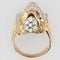 Bague 60 Bague tank nœud en or jaune 18 carats, platine et diamants 58 Facettes 20-593-55