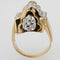 Bague 60 Bague tank nœud en or jaune 18 carats, platine et diamants 58 Facettes 20-593-55