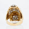 Bague 60 Bague tank nœud en or jaune 18 carats, platine et diamants 58 Facettes 20-593-55