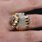 Bague 60 Bague tank nœud en or jaune 18 carats, platine et diamants 58 Facettes 20-593-55