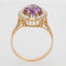 Bague 57 Bague ancienne en or jaune 18 carats, améthyste et perles 58 Facettes 20-569-50