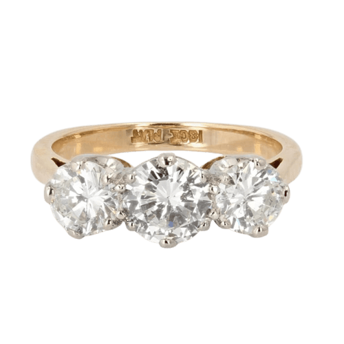 Bague 55 Bague jarretière ancienne - Or jaune 18 carats, platine et diamants 58 Facettes 21-001-50