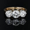 Bague 55 Bague jarretière ancienne - Or jaune 18 carats, platine et diamants 58 Facettes 21-001-50