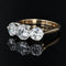 Bague 55 Bague jarretière ancienne - Or jaune 18 carats, platine et diamants 58 Facettes 21-001-50
