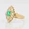 Bague 53 Bague marquise ancienne en or jaune 18 carats, émeraude et diamants 58 Facettes 20-608-48
