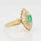 Bague 53 Bague marquise ancienne en or jaune 18 carats, émeraude et diamants 58 Facettes 20-608-48