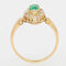 Bague 53 Bague marquise ancienne en or jaune 18 carats, émeraude et diamants 58 Facettes 20-608-48