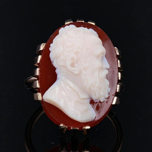 Bague 51 Bague camée Michel-Ange en or jaune 18 carats 58 Facettes 21-042-48