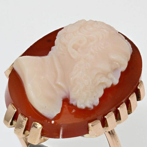 Bague 51 Bague camée Michel-Ange en or jaune 18 carats 58 Facettes 21-042-48