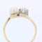 Bague 52 Bague toi et moi ancienne en or jaune et platine, diamants et perle fine 58 Facettes 20-509-48