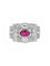 Bague 51 Bague Art déco en platine, rubis et diamants 58 Facettes 20-600-48