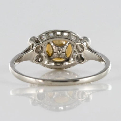 Bague 58 Art déco - Bague en platine avec perle de culture et diamants 58 Facettes 19-278-54