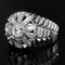 Bague 62 Bague dôme en or blanc 18 carats et diamants baguette 58 Facettes 20-589-59