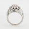 Bague 62 Bague dôme en or blanc 18 carats et diamants baguette 58 Facettes 20-589-59