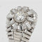 Bague 62 Bague dôme en or blanc 18 carats et diamants baguette 58 Facettes 20-589-59
