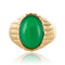 Bague 62 Bague chevalière vintage en or jaune 18 carats au chrysoprase 58 Facettes 19-410-58