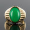 Bague 62 Bague chevalière vintage en or jaune 18 carats au chrysoprase 58 Facettes 19-410-58