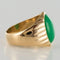 Bague 62 Bague chevalière vintage en or jaune 18 carats au chrysoprase 58 Facettes 19-410-58