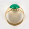 Bague 62 Bague chevalière vintage en or jaune 18 carats au chrysoprase 58 Facettes 19-410-58