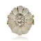 Bague 50 Bague en or jaune 14 carats au cristal de roche et diamants 58 Facettes 19-176A