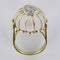 Bague 50 Bague en or jaune 14 carats au cristal de roche et diamants 58 Facettes 19-176A