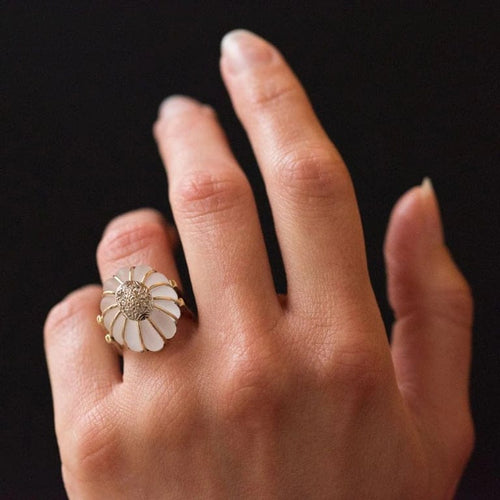 Bague 50 Bague en or jaune 14 carats au cristal de roche et diamants 58 Facettes 19-176A