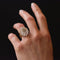 Bague 50 Bague en or jaune 14 carats au cristal de roche et diamants 58 Facettes 19-176A