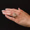 Bague 50 Bague en or jaune 14 carats au cristal de roche et diamants 58 Facettes 19-176A