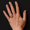 Bague 50 Bague en or jaune 14 carats au cristal de roche et diamants 58 Facettes 19-176A