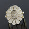 Bague 50 Bague en or jaune 14 carats au cristal de roche et diamants 58 Facettes 19-176A