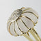 Bague 50 Bague en or jaune 14 carats au cristal de roche et diamants 58 Facettes 19-176A