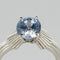 Bague 52 Bague solitaire vintage en platine et or blanc, saphir 58 Facettes 19-191-49