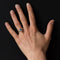 Bague 52 Bague solitaire vintage en platine et or blanc, saphir 58 Facettes 19-191-49