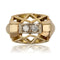 Bague 52 Bague tank en or jaune 18 carats et diamants 58 Facettes CV75-52