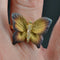 Bague 50 Bague papillon en or jaune 18 carats, émail et diamants 58 Facettes 13-215-7983000-51