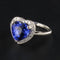 Bague 50 Bague cœur tanzanite et diamants en or blanc 18 carats 58 Facettes 12-063-5220536-52