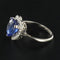 Bague 50 Bague cœur tanzanite et diamants en or blanc 18 carats 58 Facettes 12-063-5220536-52